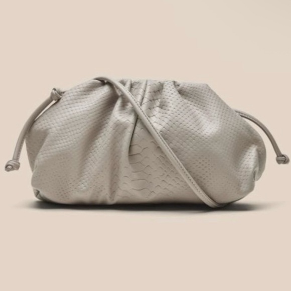 Banana Republic Soft Pouch Crossbody Bag Clutch in Grey Snake - Picture 1 of 10